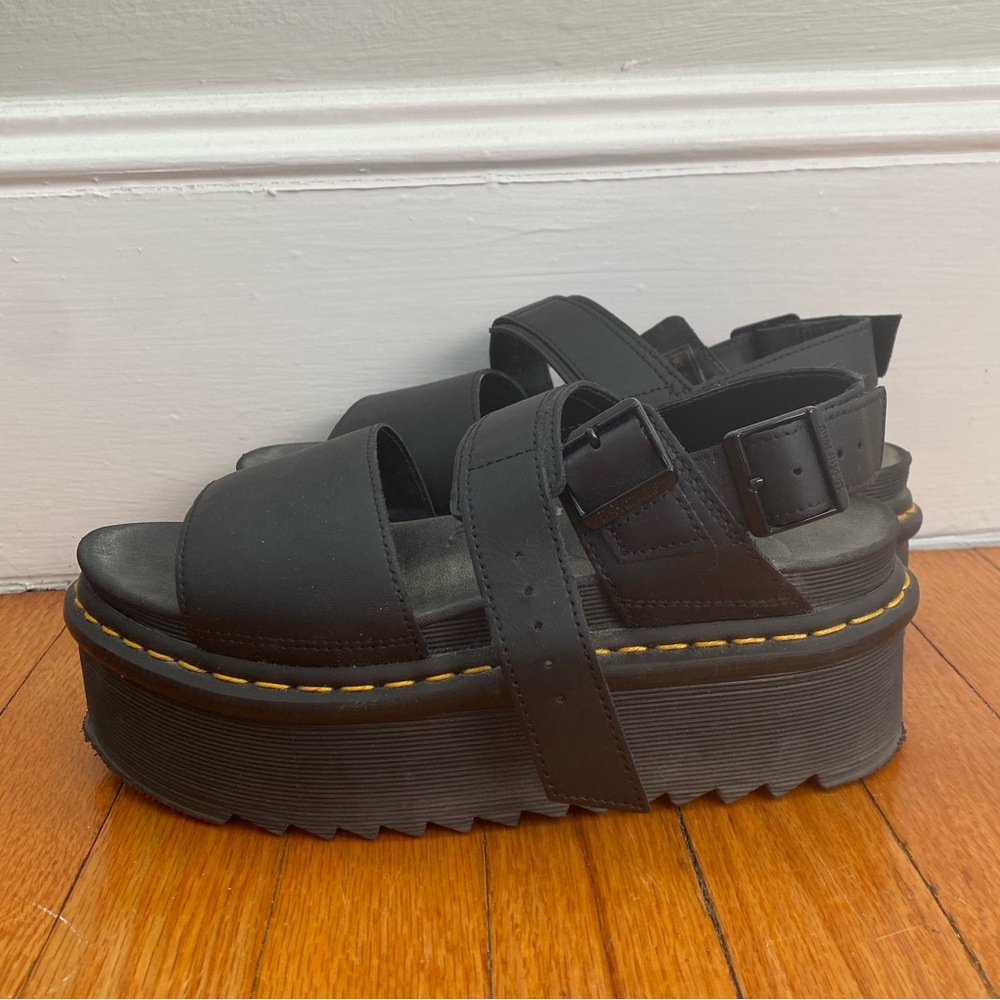 DR. MARTENS VOSS II QUAD Platform Slingback Sandals Size 8